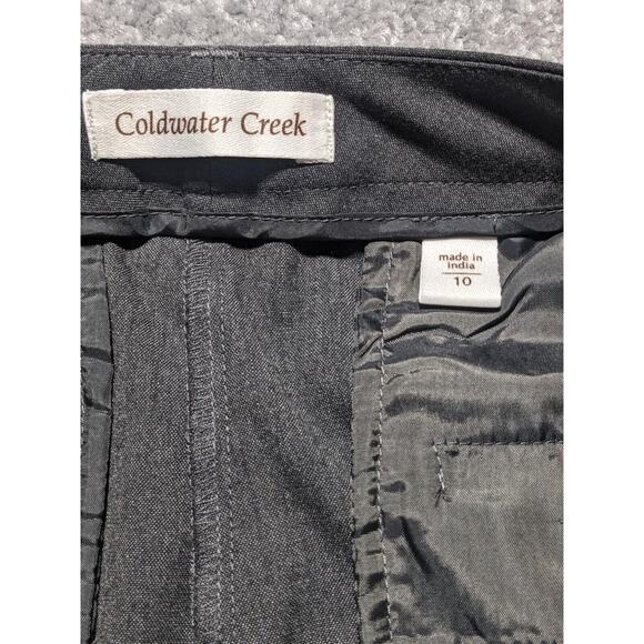Coldwater Creek Dress Pants Women 10 Gray Straight Leg Pockets Belt Loops O09 - Picture 4 of 16